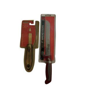 Royal Norfolk Bread Knife & Goodcook Paring‎ Knife Stainless Steel Set